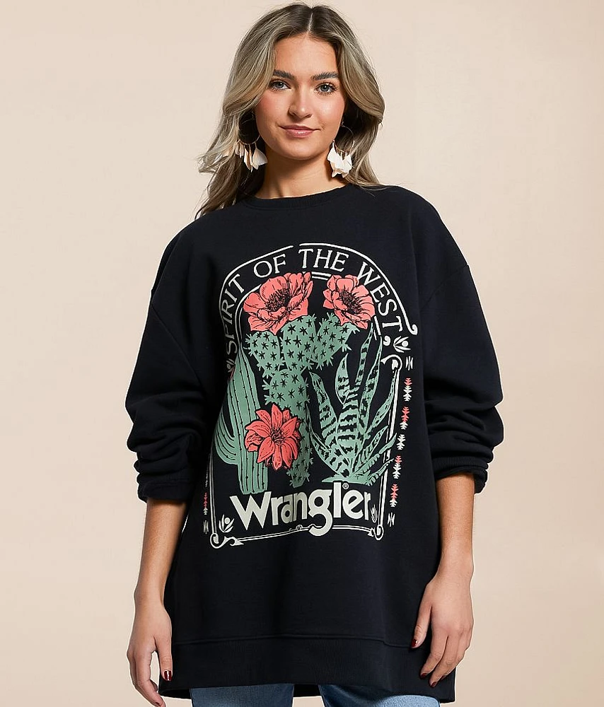 Wrangler Cactus Flowers Oversized Pullover