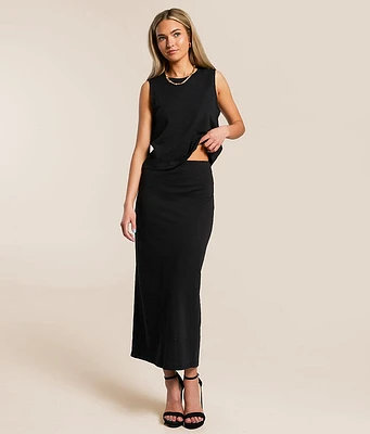 Gail Textured Midi Skirt