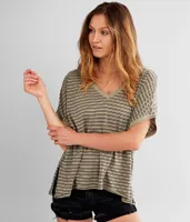 White Crow Micro Stripe Boyfriend T-Shirt