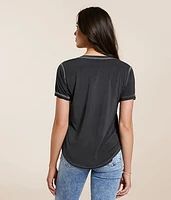 Washed V-Neck T-Shirt