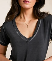 Washed V-Neck T-Shirt