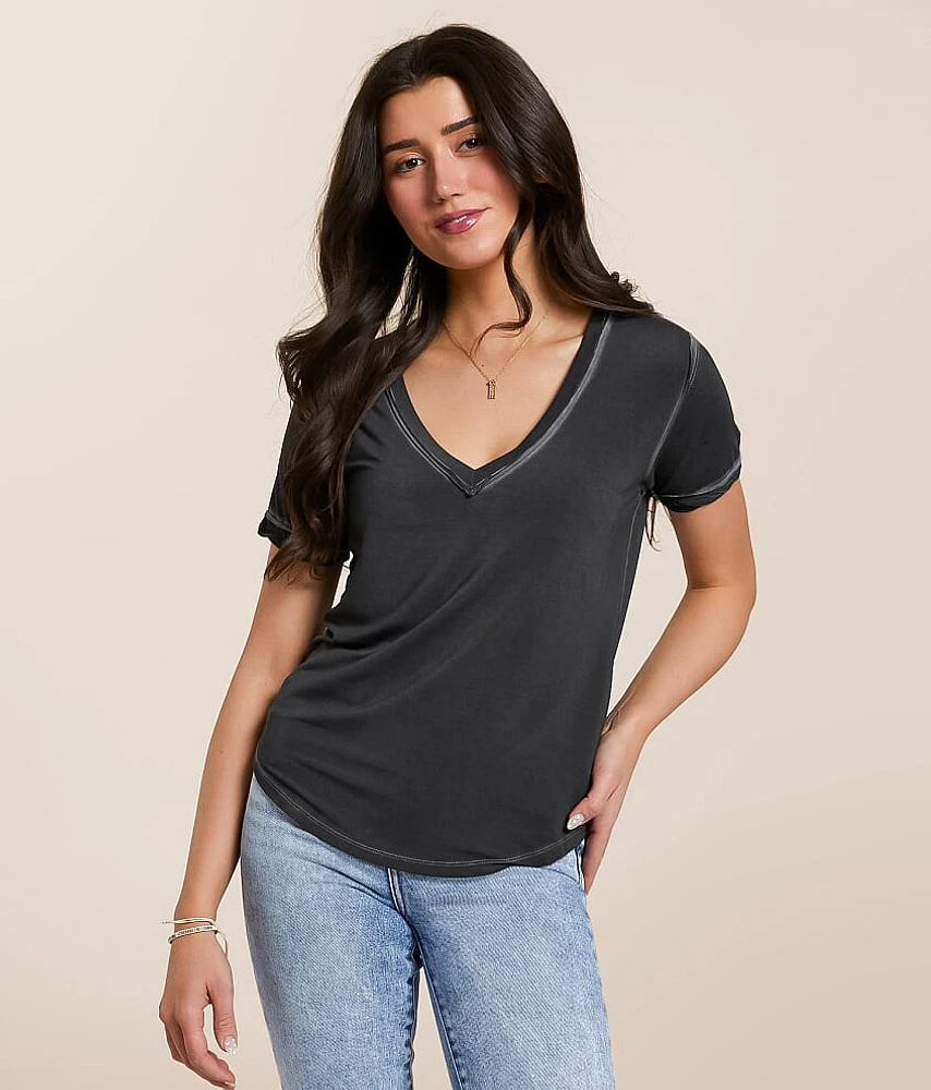Washed V-Neck T-Shirt