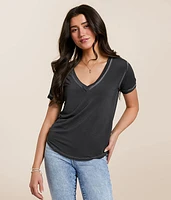Washed V-Neck T-Shirt