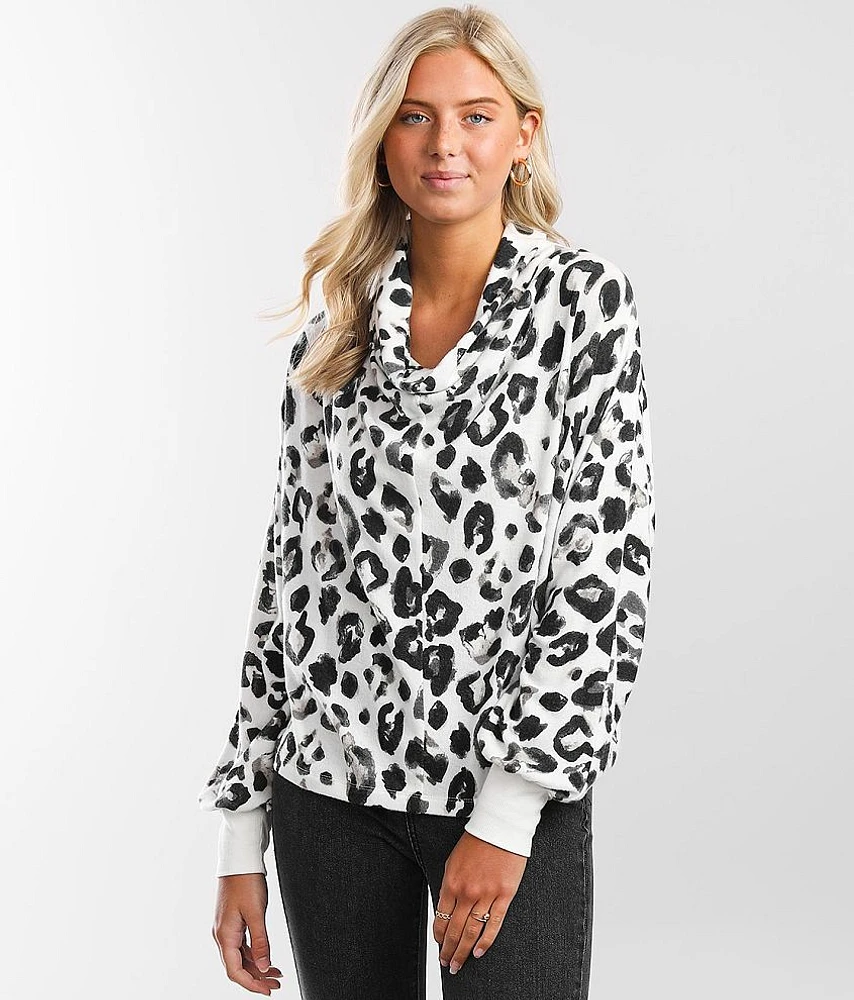 Corin Leopard Print Dolman Top