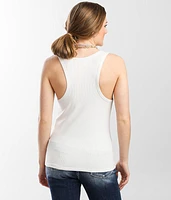 Rose Henley Tank Top