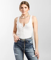 Rose Henley Tank Top