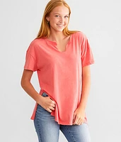 Split Neck T-Shirt