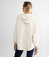 Janelle Hooded Henley Pullover