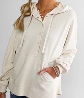 Janelle Hooded Henley Pullover