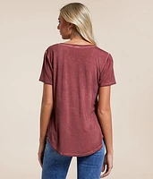 Sleek Jersey Crossover T-Shirt