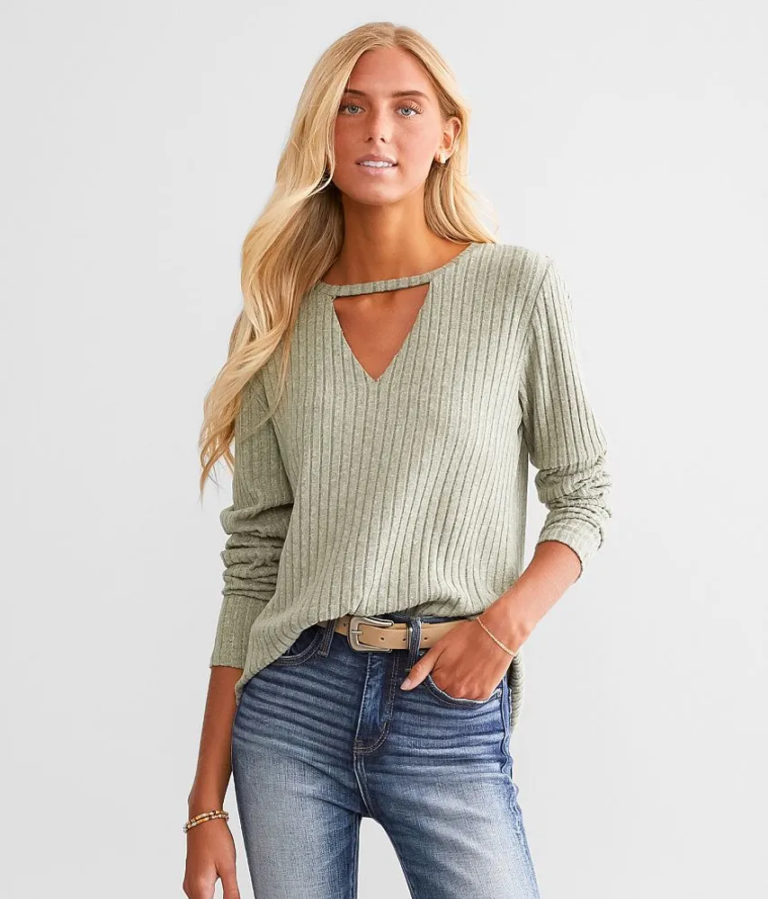 Sadie Silky Ribbed Top