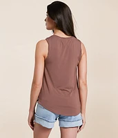 Harrison Twist Henley Tank Top