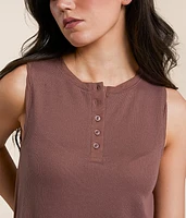 Harrison Twist Henley Tank Top
