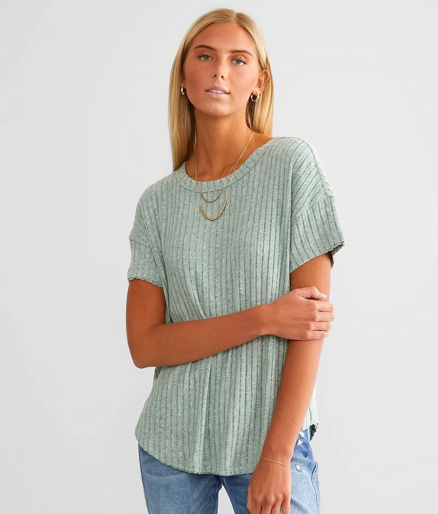 White Crow Brushed Rib Knit Top