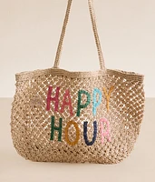 Happy Hour Jute Tote