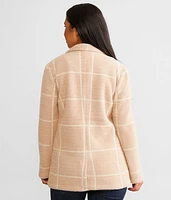 Anna Eyelash Plaid Blazer