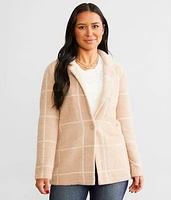 Anna Eyelash Plaid Blazer