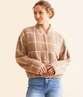 Lex Eyelash Plaid Bomber Jacket