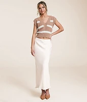 Europa Sheen Midi Skirt