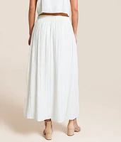 Nicoline Crinkle Satin Midi Skirt