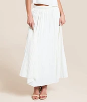 Nicoline Crinkle Satin Midi Skirt