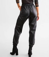 Lenora Faux Leather Jogger