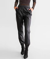 Lenora Faux Leather Jogger
