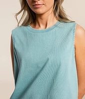 Sloane Jersey Cropped Muscle Tank Top