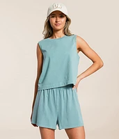 Sloane Jersey Cropped Muscle Tank Top