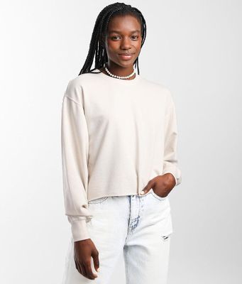 Z Supply Clair Cropped Pullover Sweatshirt
