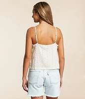 Sylvie Eyelet Cropped Tank Top