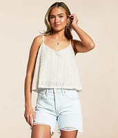 Sylvie Eyelet Cropped Tank Top