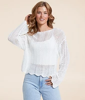 Z Supply Donovan Crochet Cropped Sweater