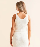 Evianna Cropped Sweater Tank Top