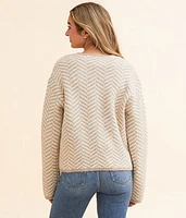 Naomi Herringbone Cardigan Sweater