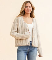 Z Supply Naomi Herringbone Cardigan Sweater