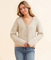 Naomi Herringbone Cardigan Sweater