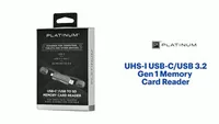 Platinum™ - UHS-I USB-C/USB 3.2 Gen 1 Memory Card Reader - Black