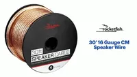 Rocketfish™ - 30' 16 Gauge Pure Copper Speaker Wire - Clear
