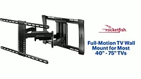 Rocketfish™ - Full-Motion TV Wall Mount for Most 40" - 75" TVs - Black