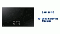 Samsung - 36" Built-In Electric Cooktop - Black