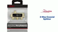 Rocketfish™ - 3-Way Coaxial Splitter - Gold