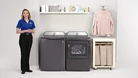 GE Profile - 7.4 Cu. Ft. Smart Electric Dryer with Sanitize Cycle and Sensor Dry