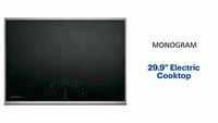 Monogram - 29.9" Electric Cooktop - Black/stainless steel