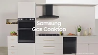 Samsung - 36" Built-In Gas Cooktop with WiFi and Dual Power Brass Burner