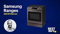 Samsung - 36" Built-In Gas Cooktop with WiFi and Dual Power Brass Burner