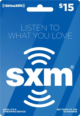 $15 Prepaid Service Card for SiriusXM Internet Radio - Multicolor