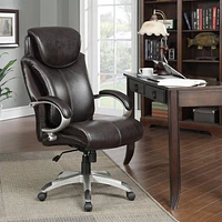 Serta - AIR Health & Wellness Big & Tall Executive Chair - Roasted Chestnut/Brown