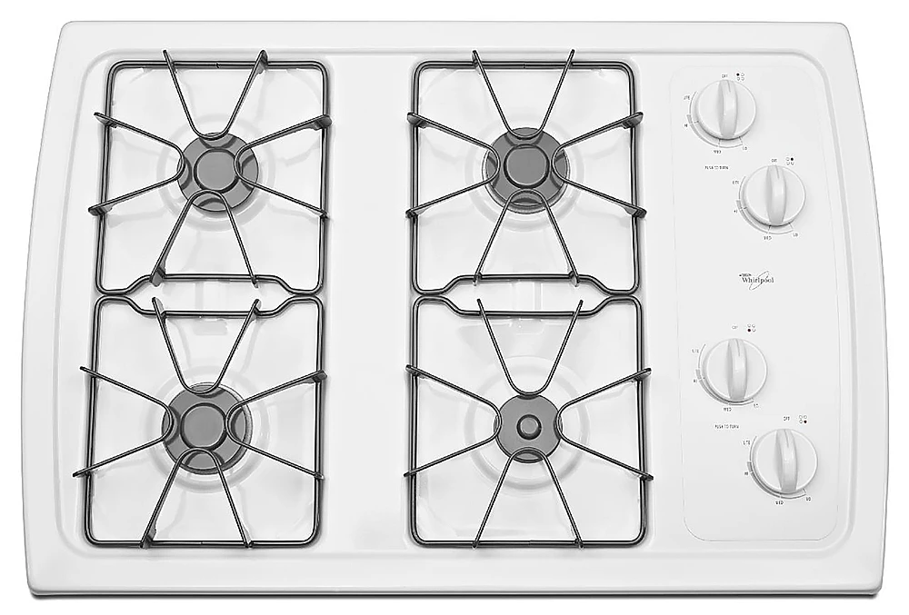 Whirlpool - 30" Built-In Gas Cooktop