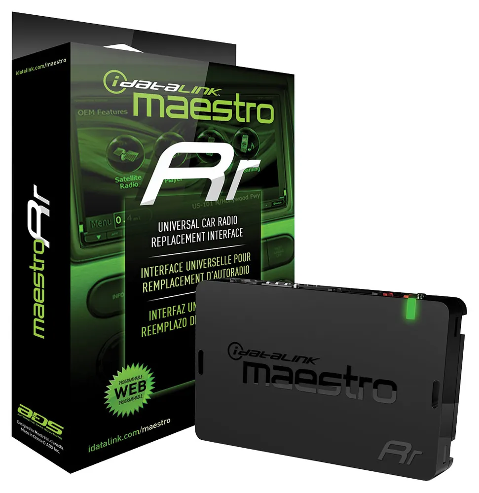 Maestro - Radio Replacement and Steering Wheel Interface for Select Vehicles - Black